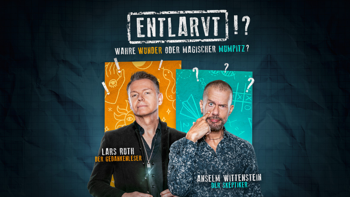 Plakat zur Show "Entlarvt" von Lars Ruth und Anselm Wittenstein